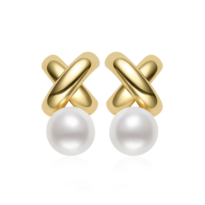 Top Grade Freshwater Pearl Earrings WE00922 | X Collection - PEARLY LUSTRE