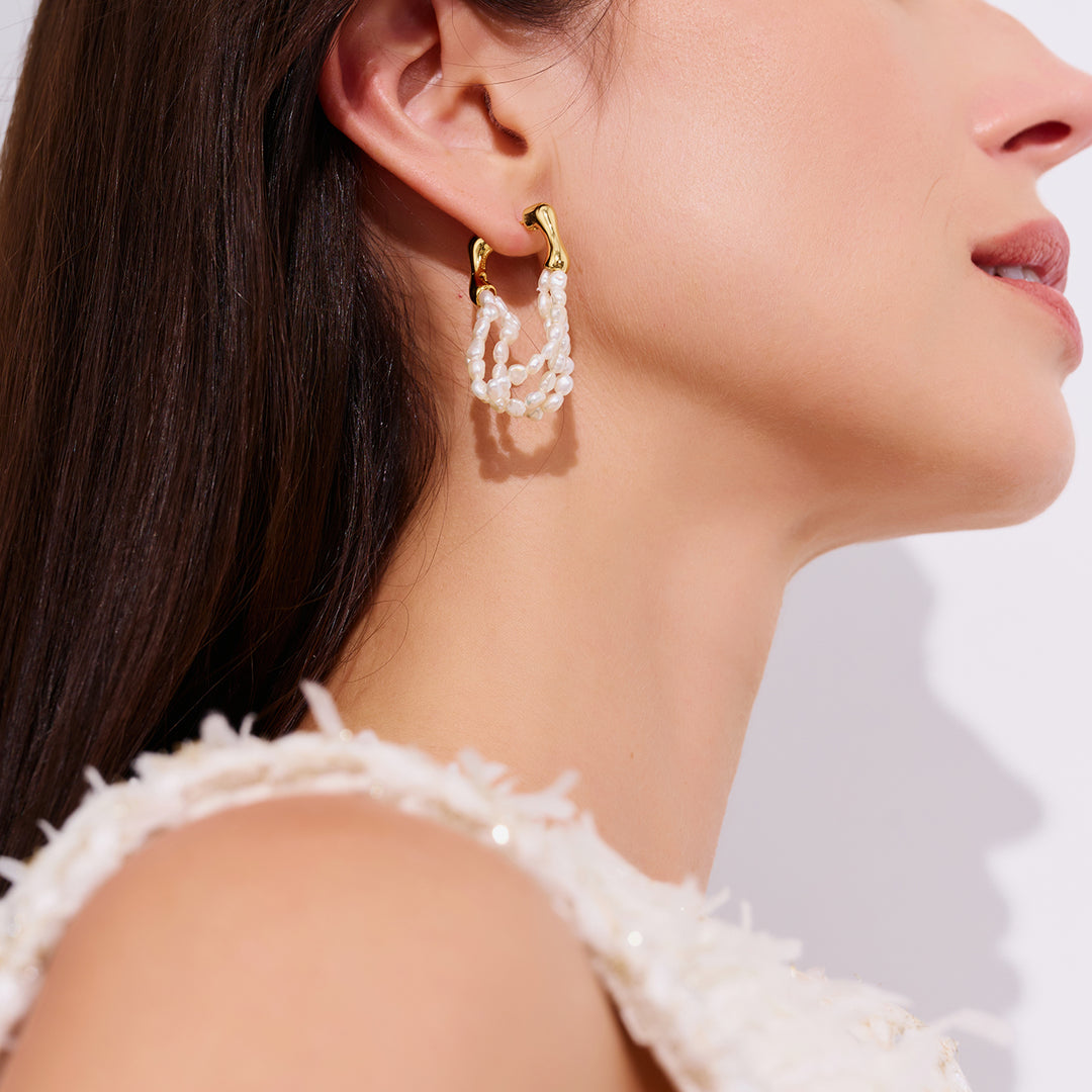 Freshwater Pearl Earrings WE00923 - PEARLY LUSTRE