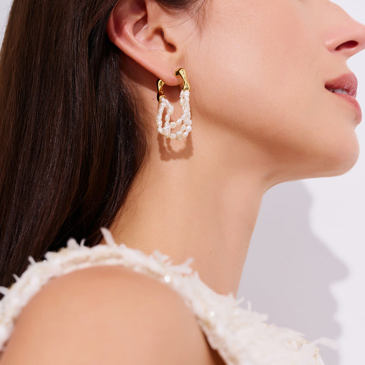 Freshwater Pearl Earrings WE00923 - PEARLY LUSTRE