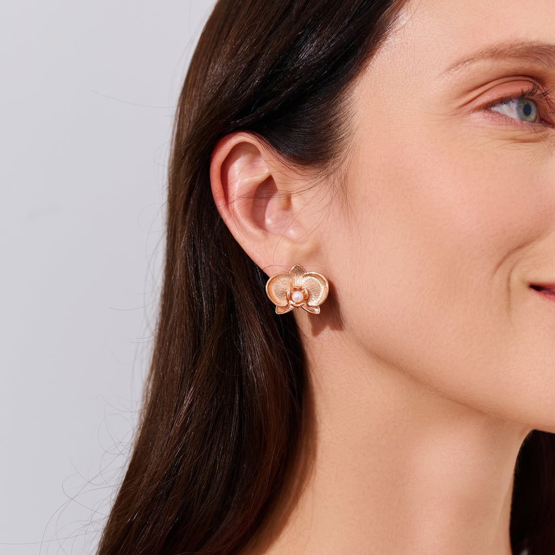 Top Grade Freshwater Pearl Earrings WE00926 | ORCHID - PEARLY LUSTRE