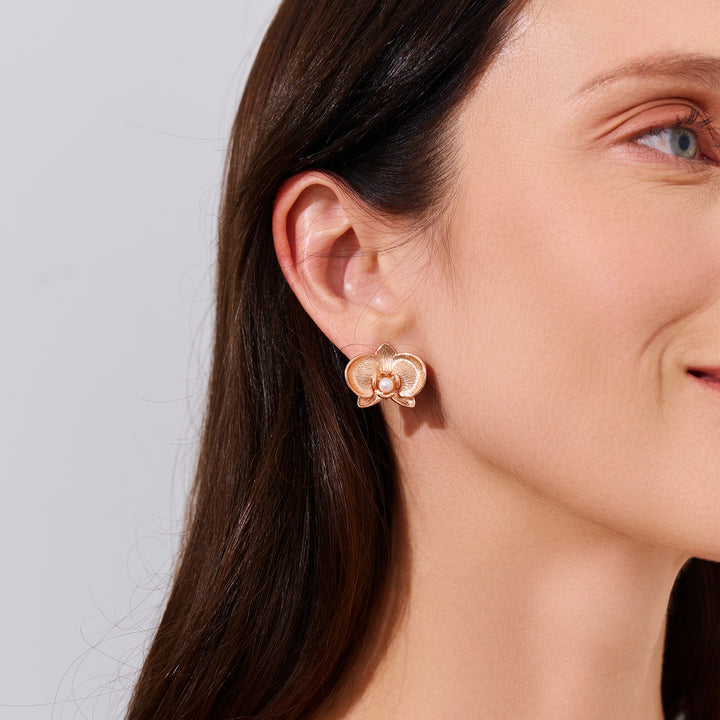 Top Grade Freshwater Pearl Earrings WE00926 | ORCHID - PEARLY LUSTRE