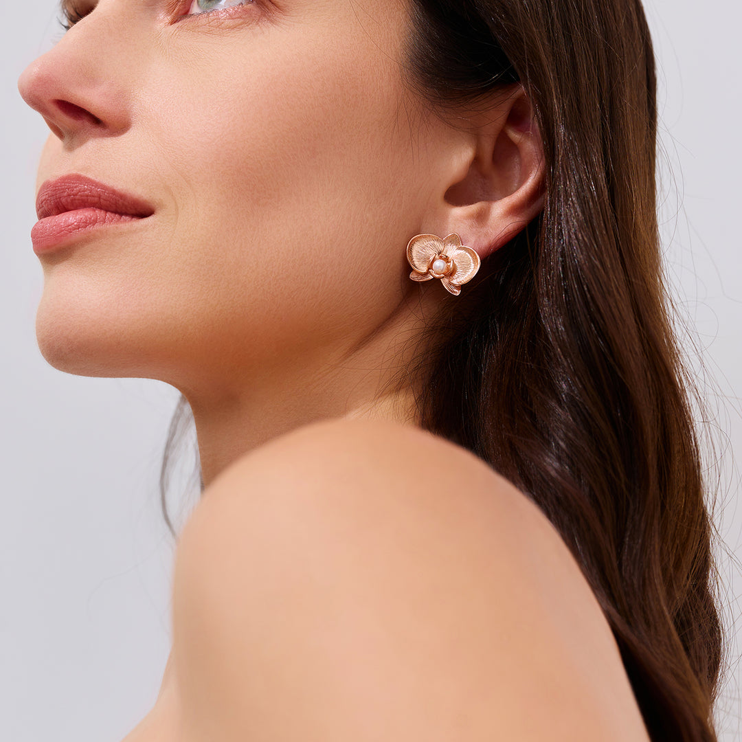 Top Grade Freshwater Pearl Earrings WE00926 | ORCHID - PEARLY LUSTRE