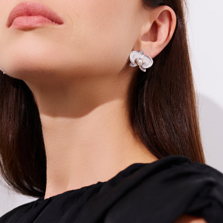 Top Grade Freshwater Pearl Earrings WE00927 | ORCHID - PEARLY LUSTRE