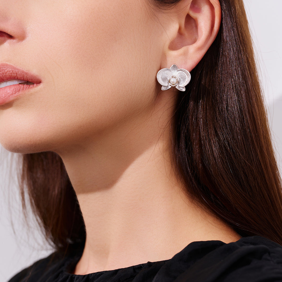 Top Grade Freshwater Pearl Earrings WE00927 | ORCHID - PEARLY LUSTRE