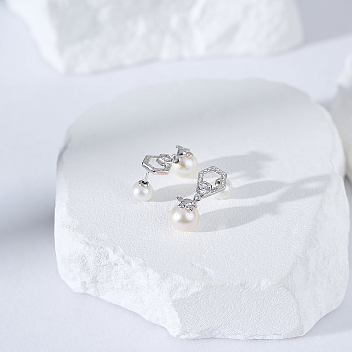 Top Grade Freshwater Pearl Earrings WE00928 | BEE-LIEVE