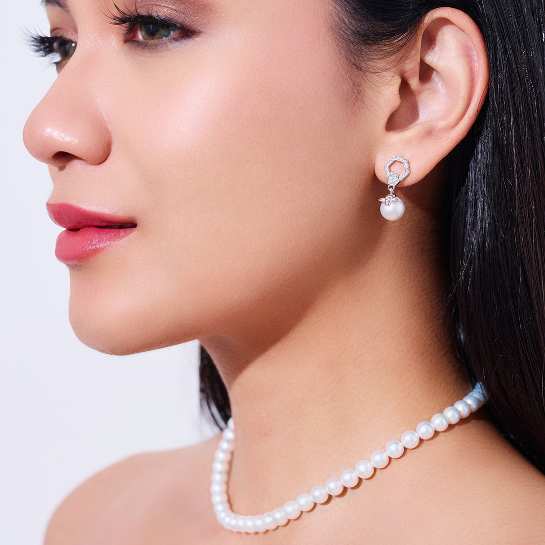 Top Grade Freshwater Pearl Earrings WE00928 | BEE-LIEVE