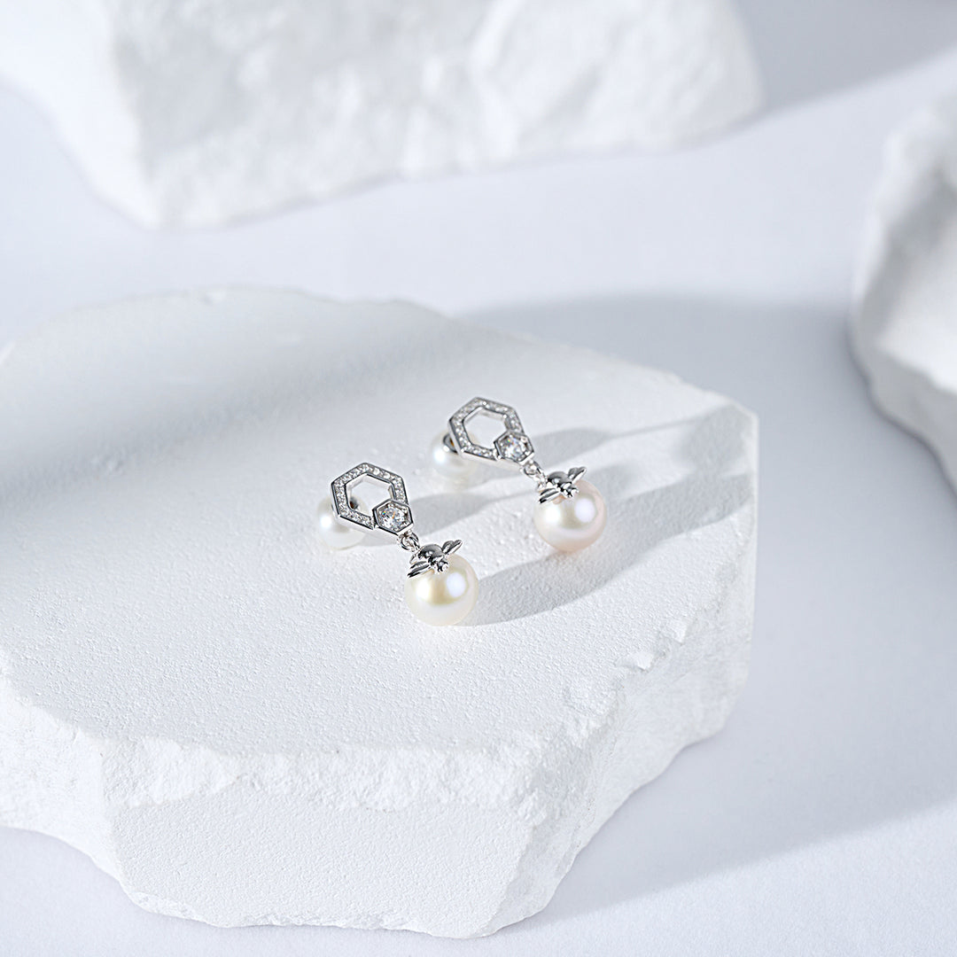 Top Grade Freshwater Pearl Earrings WE00928 | BEE-LIEVE