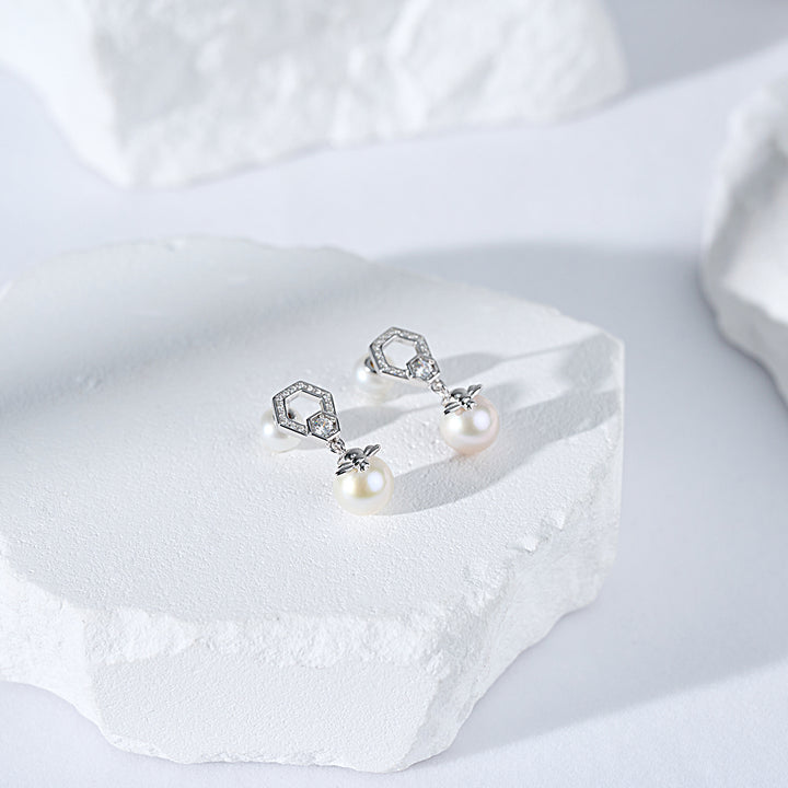 Top Grade Freshwater Pearl Earrings WE00928 | BEE-LIEVE