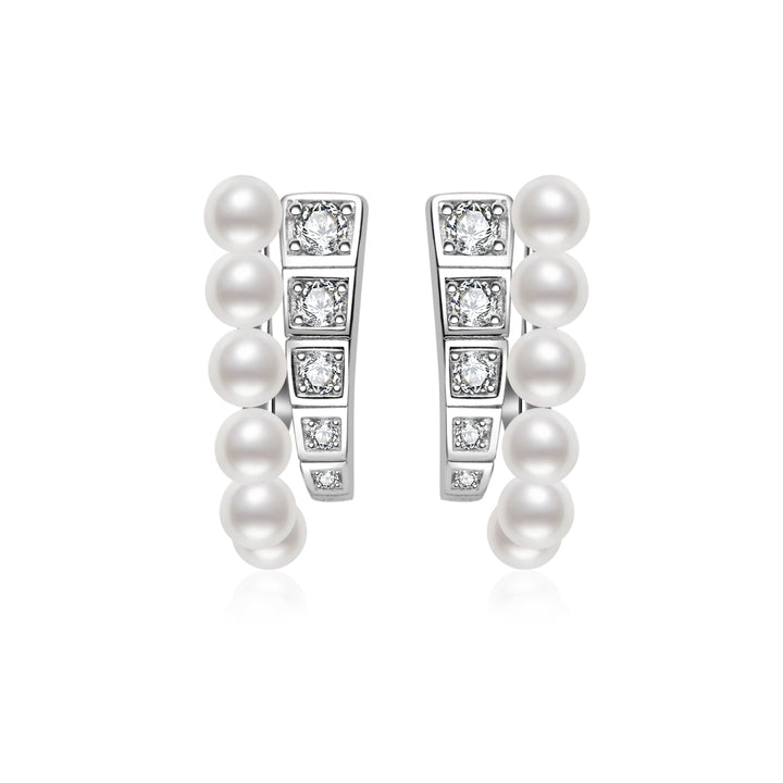 Top Grade Freshwater Pearl Earring WE00929 | WATERFALL - PEARLY LUSTRE