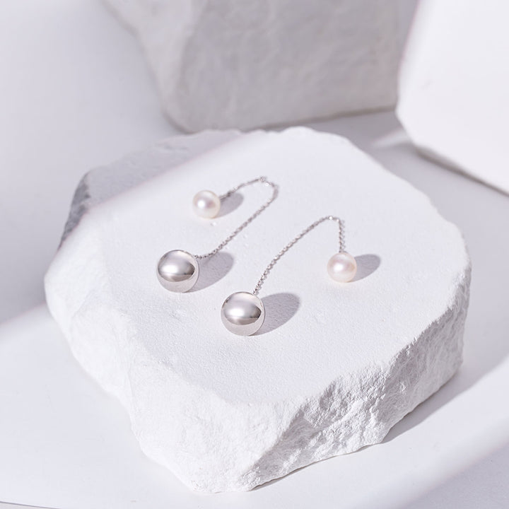 Top Grade Freshwater Pearl Earrings WE00930| BUBBLE - PEARLY LUSTRE