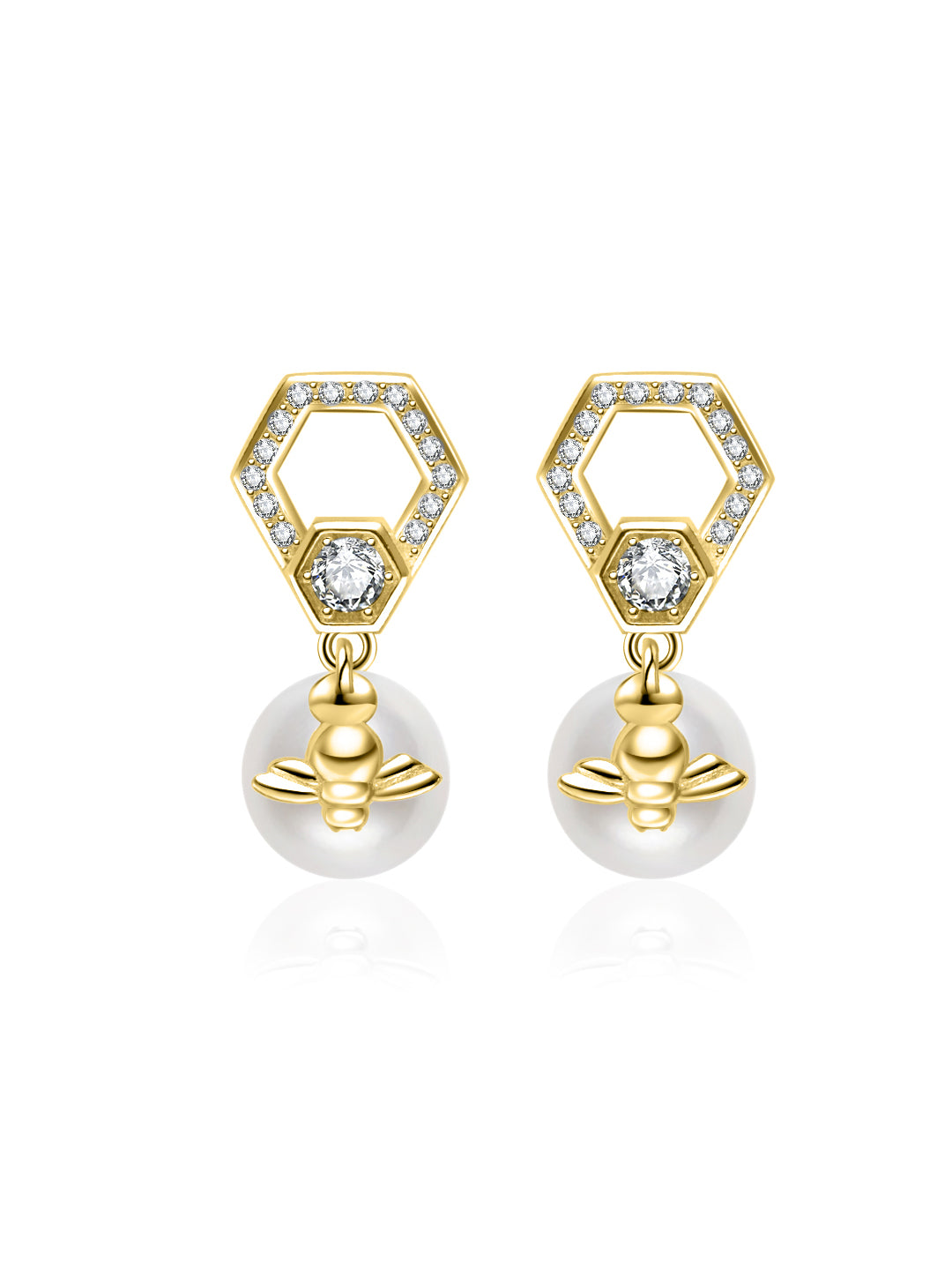 Boucles d'oreilles en perles d'eau douce de première qualité WE00938 | BEE-LIEVE