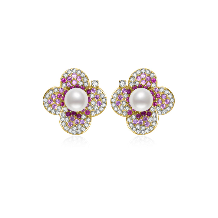 Top Grade Freshwater Pearl Earrings WE00940 | BLOOM - PEARLY LUSTRE