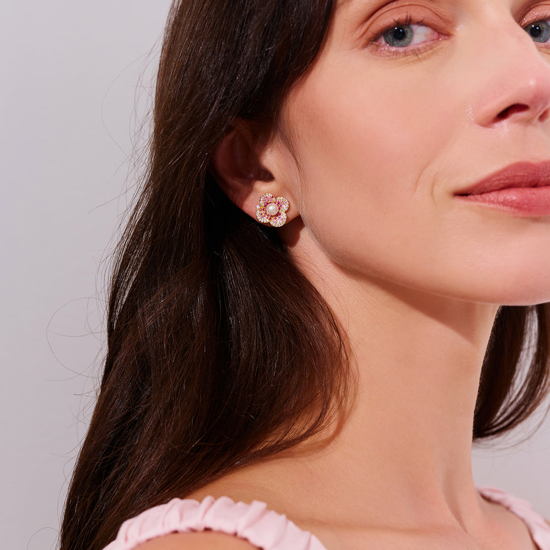 Top Grade Freshwater Pearl Earrings WE00940 | BLOOM - PEARLY LUSTRE