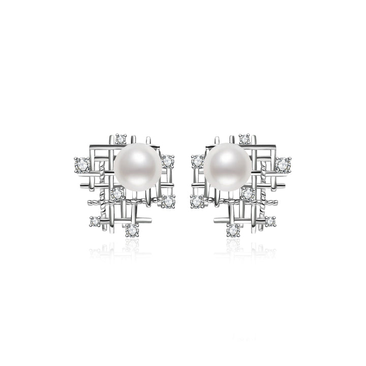 Top Grade Freshwater Pearl Earrings WE00942 | TWEED - PEARLY LUSTRE