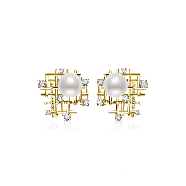 Top Grade Freshwater Pearl Earrings WE00943 | TWEED - PEARLY LUSTRE