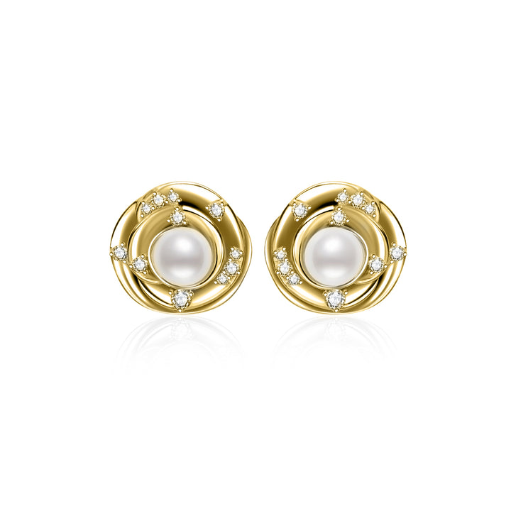 Top Grade Freshwater Pearl Earring WE00944 | ROSE - PEARLY LUSTRE