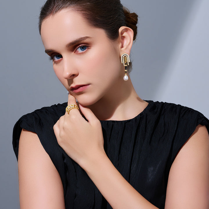Top Grade Freshwater Pearl Ring WR00376 | WATERFALL