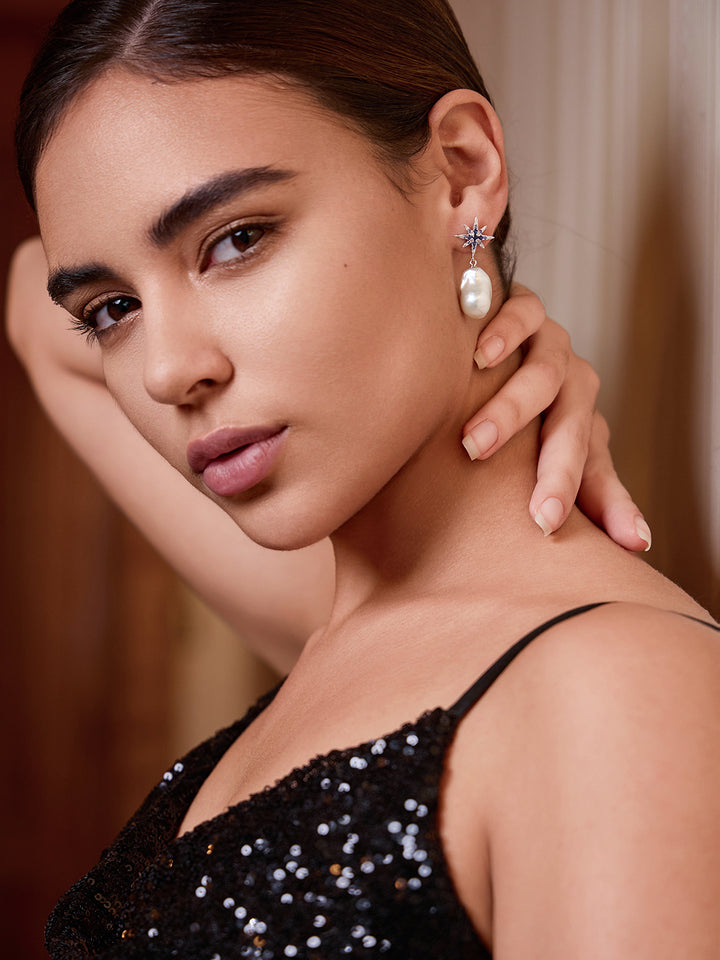 Top Grade Baroque Pearl Earrings WE00947 | CELESTE
