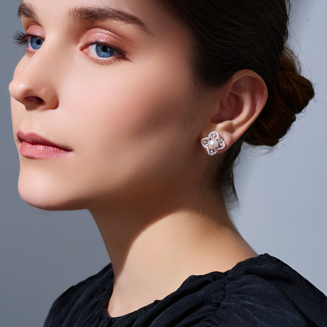 Top Grade Freshwater Pearl Earrings WE00949 | PERANAKAN