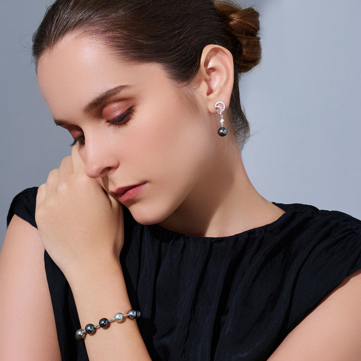 Tahitian Pearl Earrings WE00950 | LOVE
