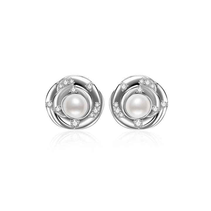 Top Grade Freshwater Pearl Earring WE00951 | ROSE - PEARLY LUSTRE