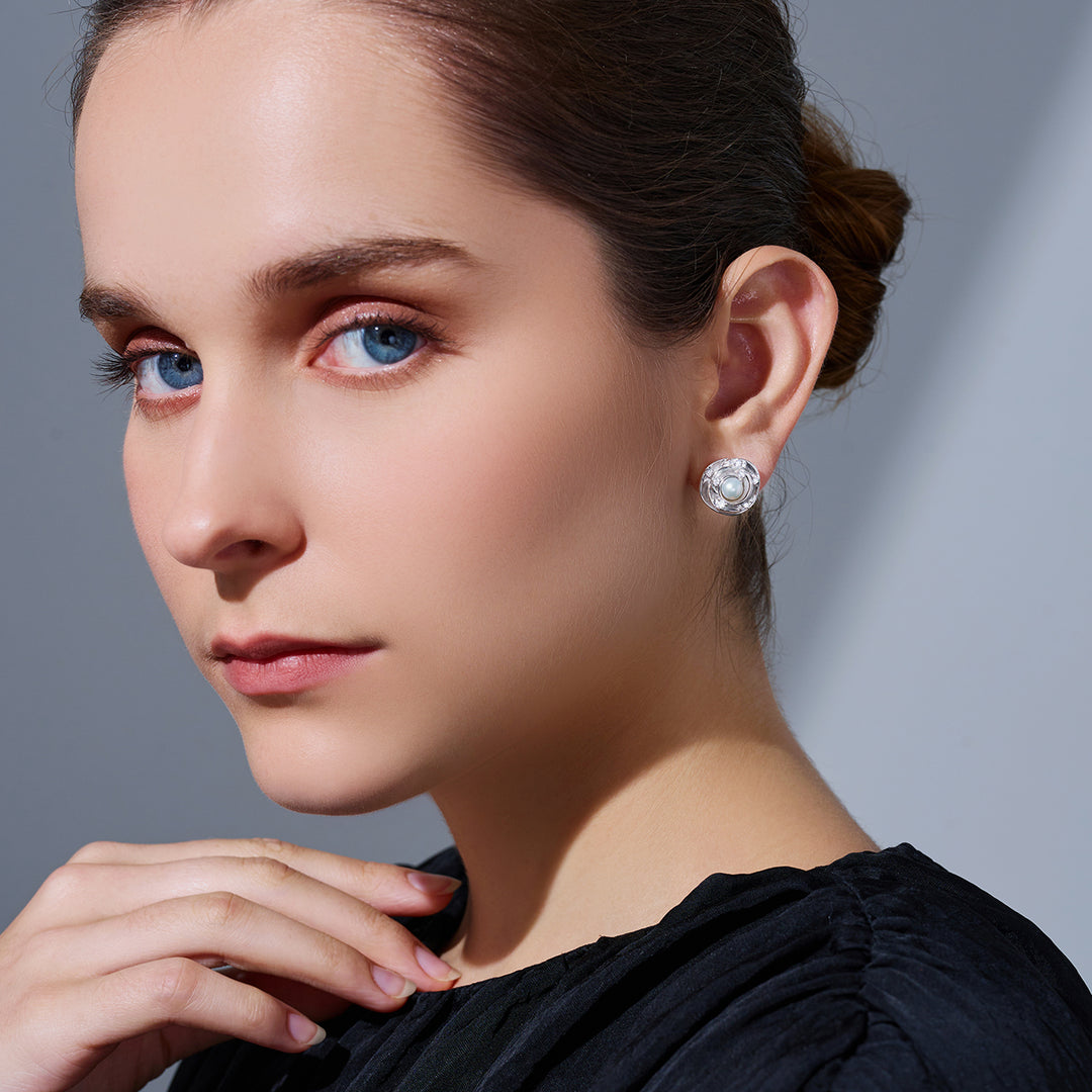 Top Grade Freshwater Pearl Earring WE00951 | ROSE