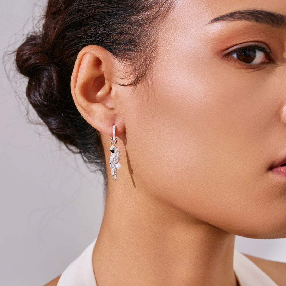 顶级淡水珍珠耳环 WE00952 | 野生动物园