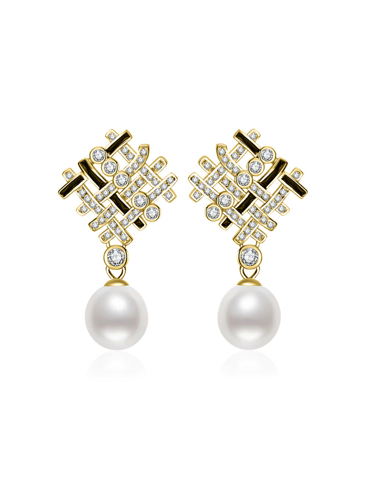 Anting Mutiara Air Tawar Gred Atas WE00957 | TWEED