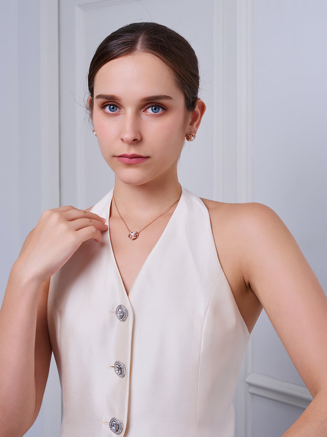 Top Grade Freshwater Pearl Earrings WE00959 | ROSE