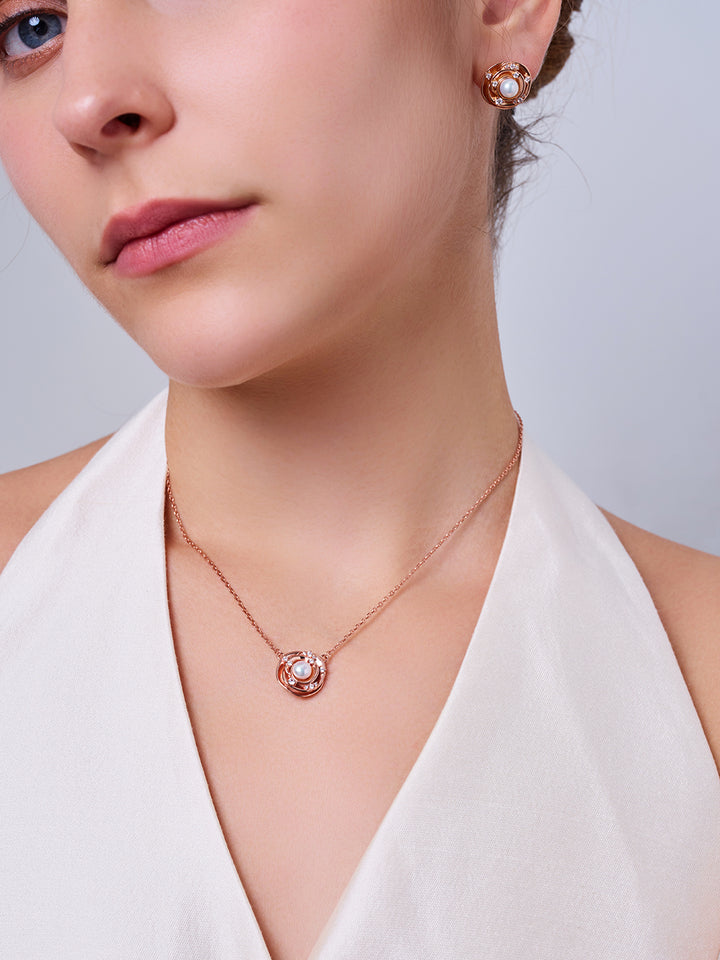 Top Grade Freshwater Pearl Earrings WE00959 | ROSE