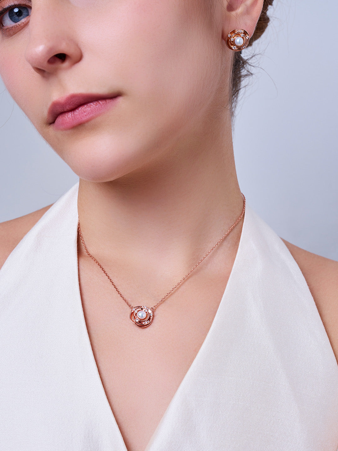 Rantai Leher Mutiara Air Tawar Gred Atas WN00829 | ROSE