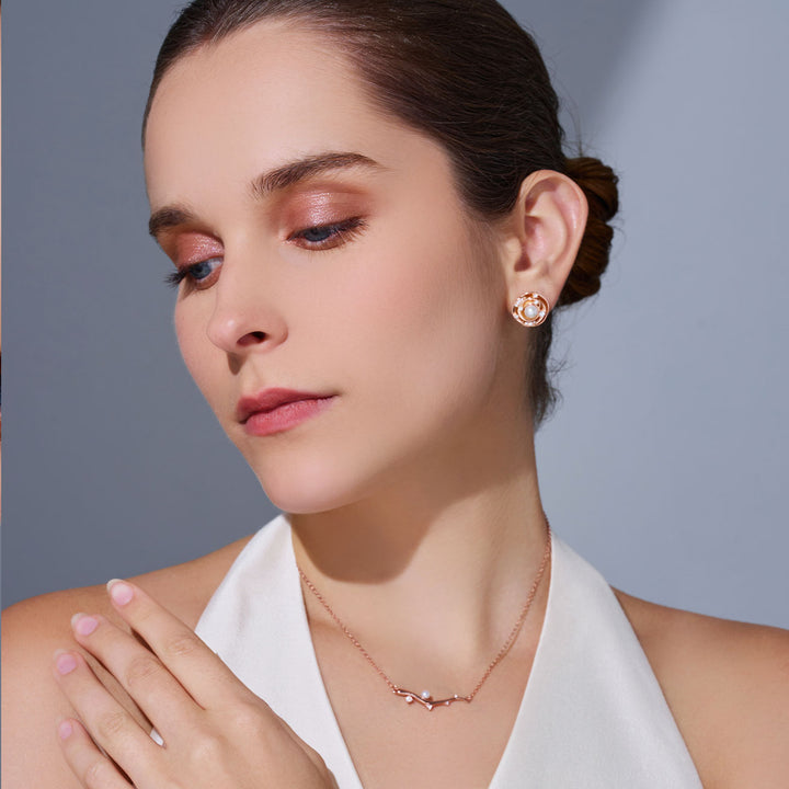 Anting Mutiara Air Tawar Gred Atas WE00959 | ROSE