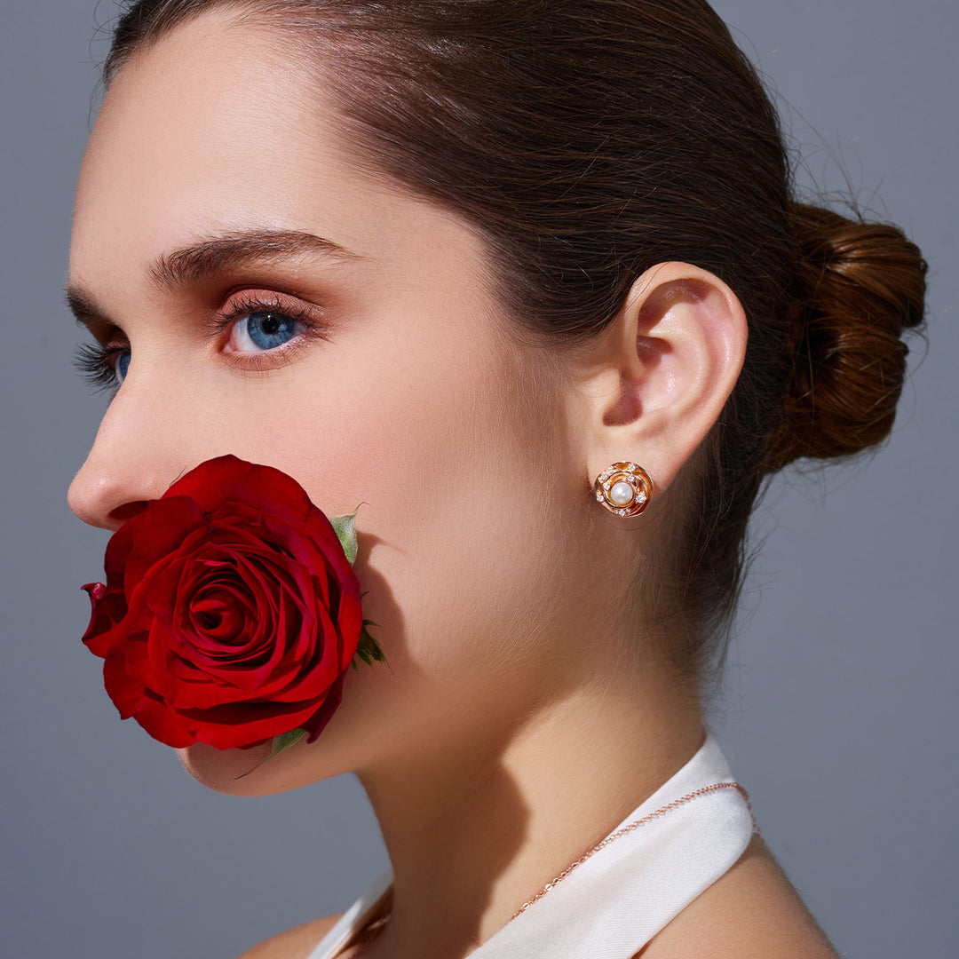 Anting Mutiara Air Tawar Gred Atas WE00959 | ROSE