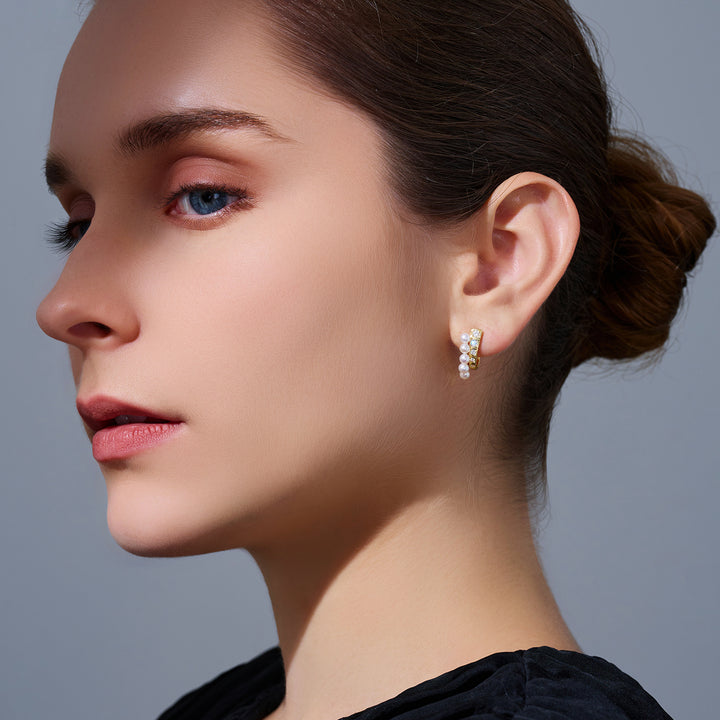 Top Grade Freshwater Pearl Earring WE00960 | WATERFALL