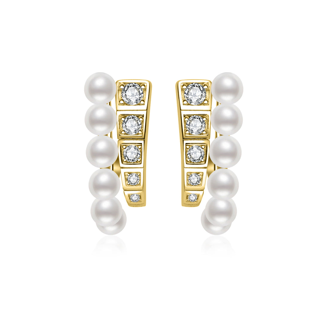 Top Grade Freshwater Pearl Earring WE00960 | WATERFALL - PEARLY LUSTRE