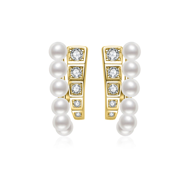Top Grade Freshwater Pearl Earring WE00960 | WATERFALL - PEARLY LUSTRE