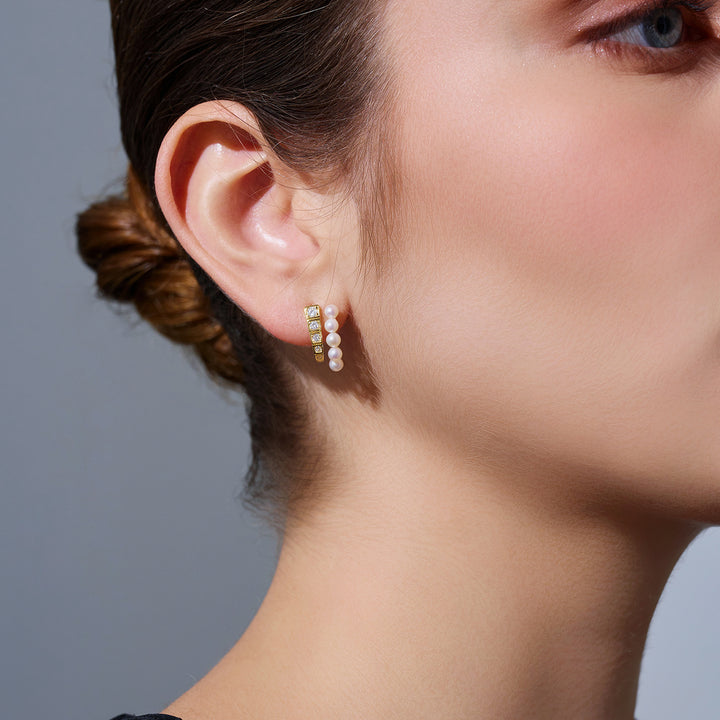 Top Grade Freshwater Pearl Earring WE00960 | WATERFALL