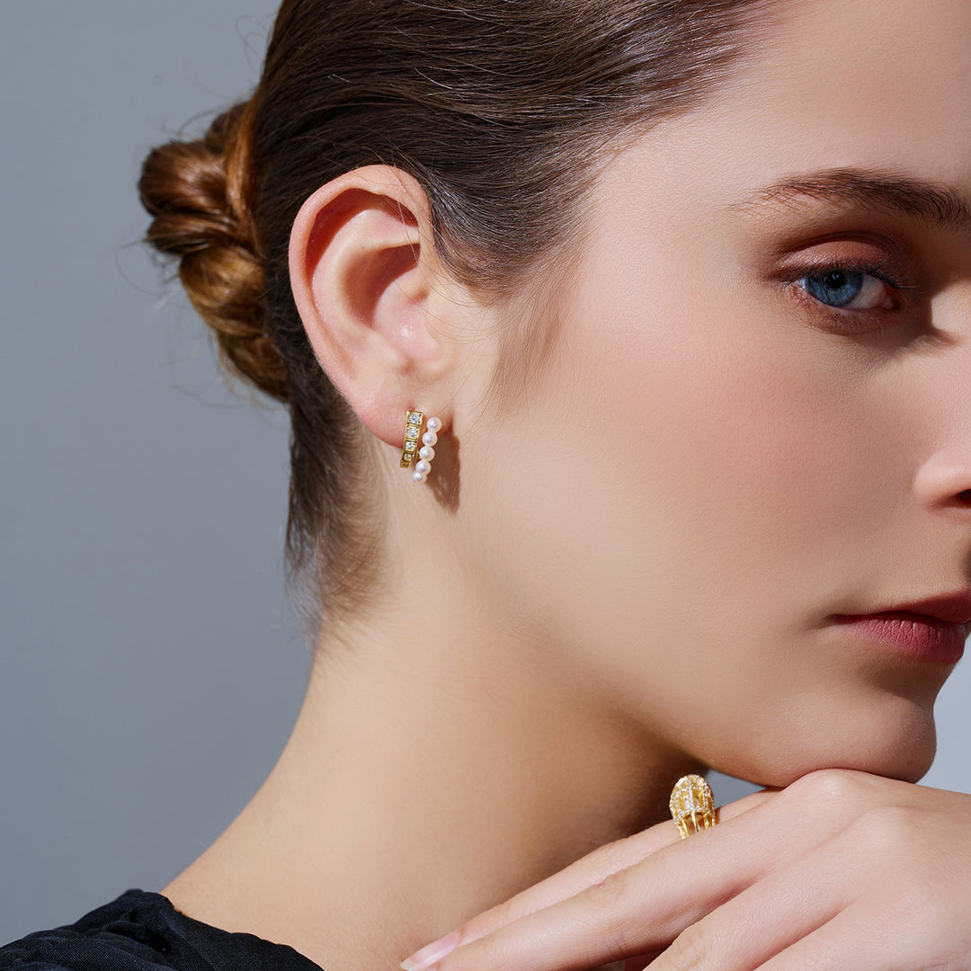 Top Grade Freshwater Pearl Earring WE00960 | WATERFALL