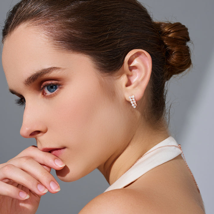 Top Grade Freshwater Pearl Earring WE00961 | WATERFALL