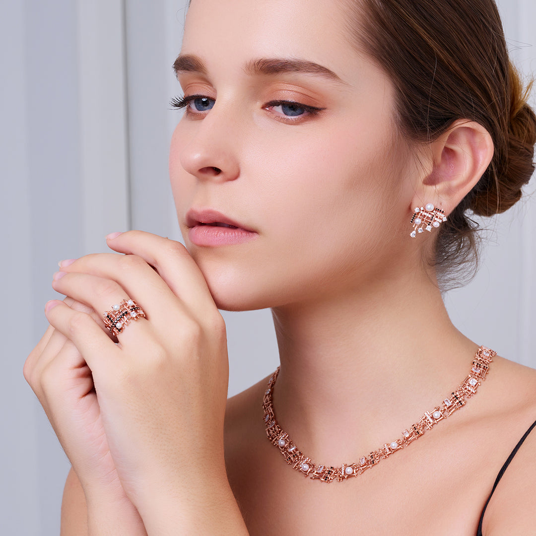 Bague en perle d'eau douce de qualité supérieure WR00386 | TWEED