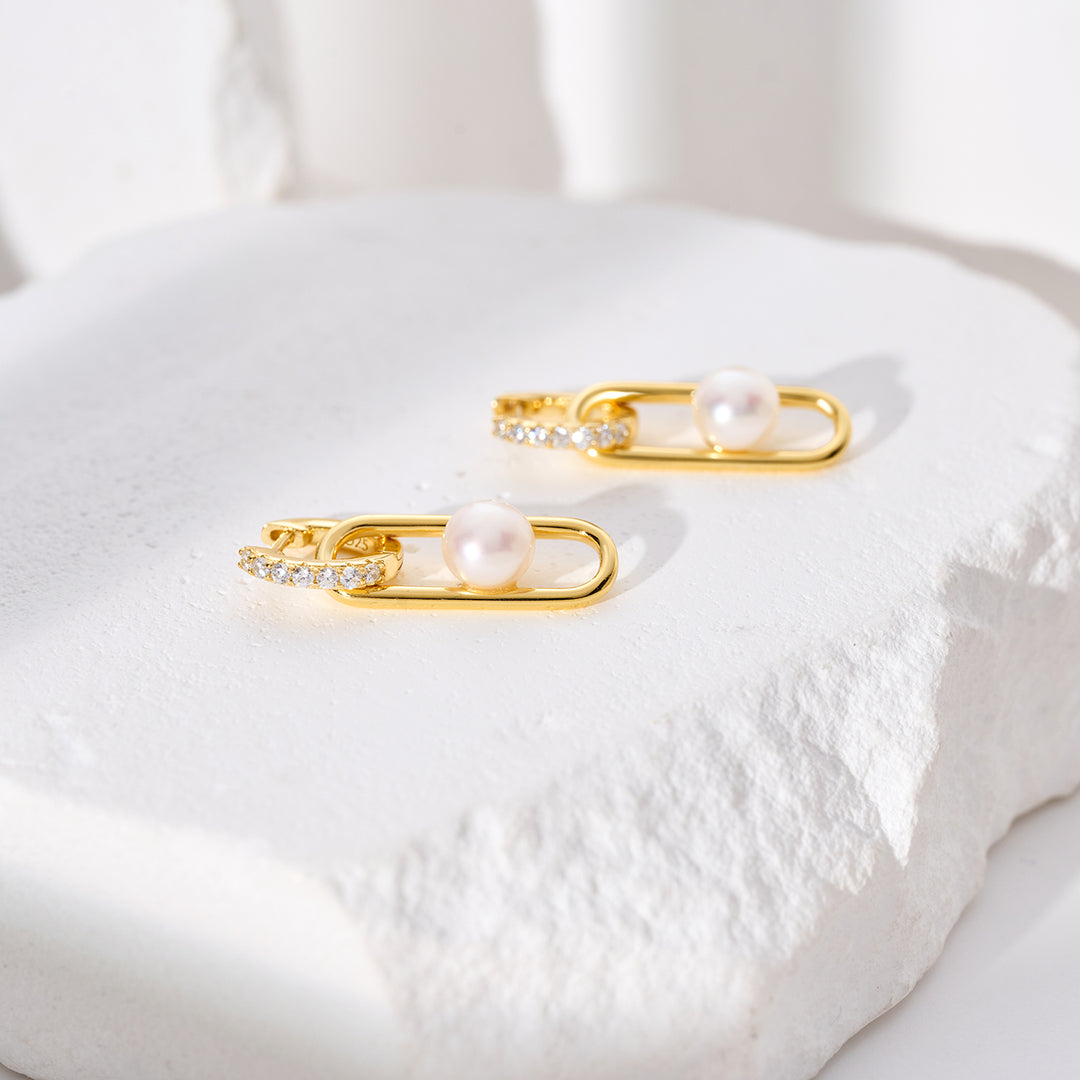Freshwater Pearl Earrings WE00967 | CONNECT - PEARLY LUSTRE