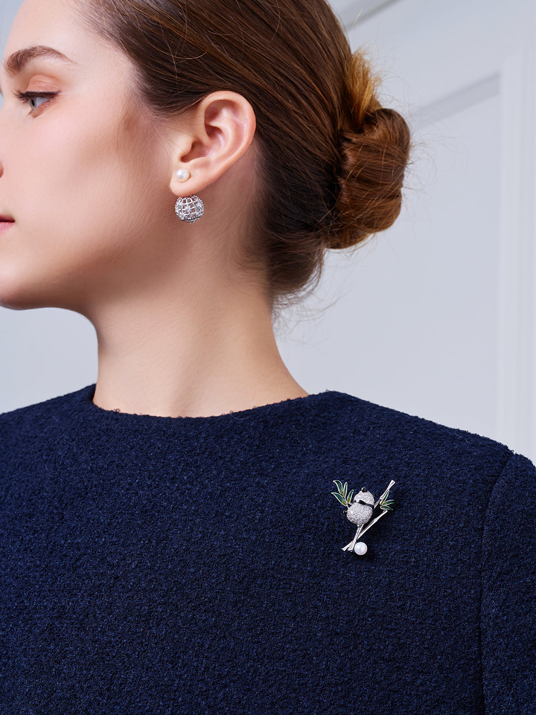 トップグレード淡水パールブローチ WC00098 | PANDA