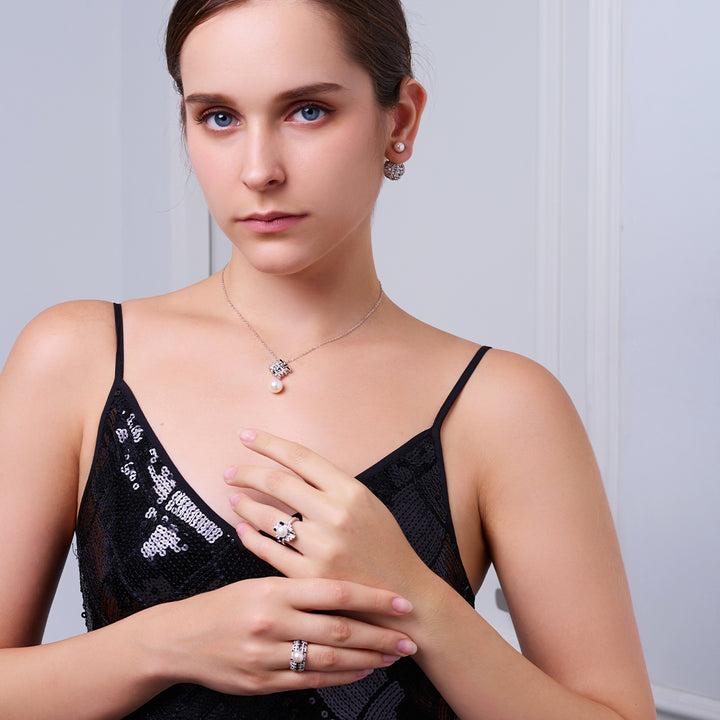 عقد لؤلؤ مياه عذبة عالي الجودة WN00817 | TWEED