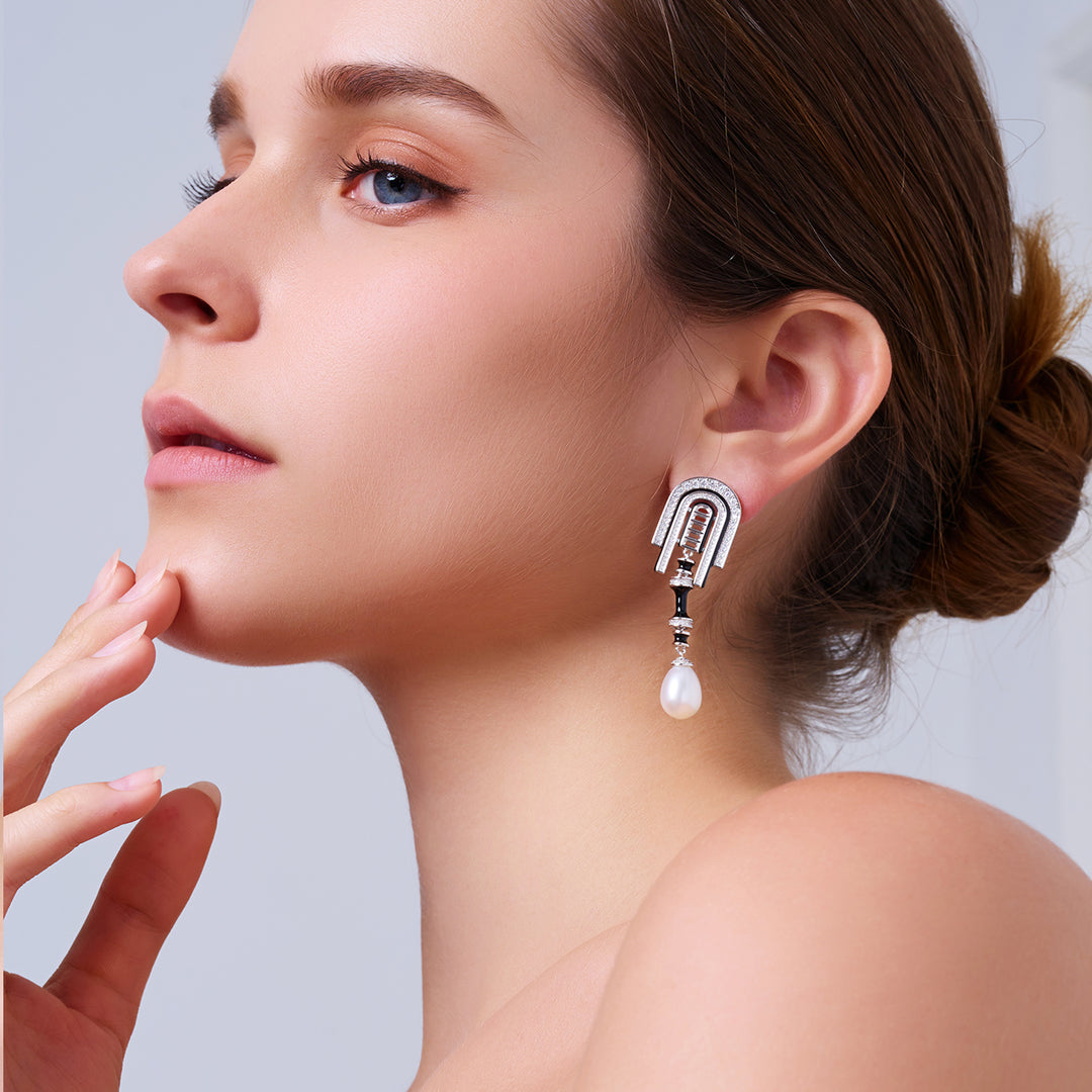 顶级淡水珍珠耳环 WE00969 | DECO