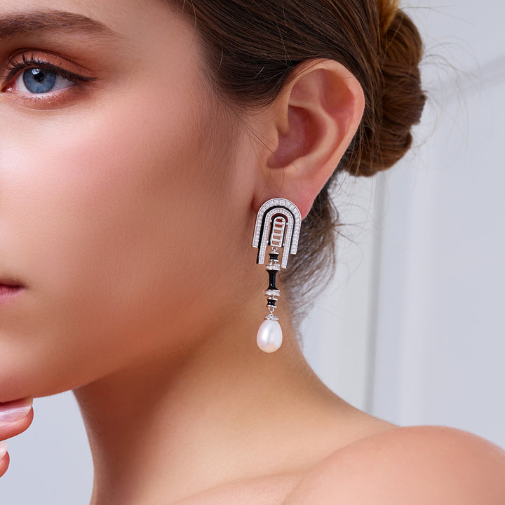 顶级淡水珍珠耳环 WE00969 | DECO