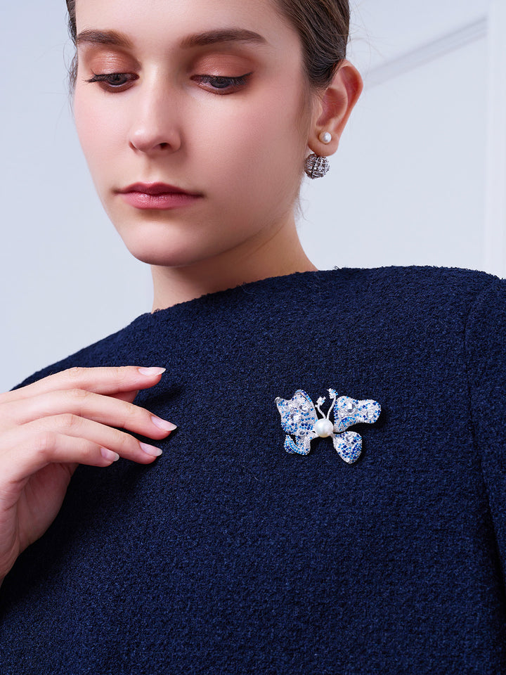 Spilla elegante con perla d&