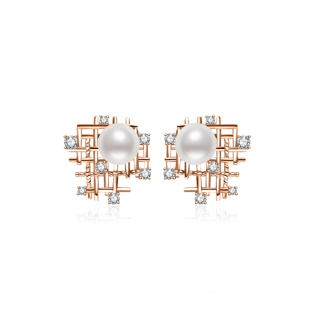 Anting Mutiara Air Tawar Gred Atas WE00970 | TWEED