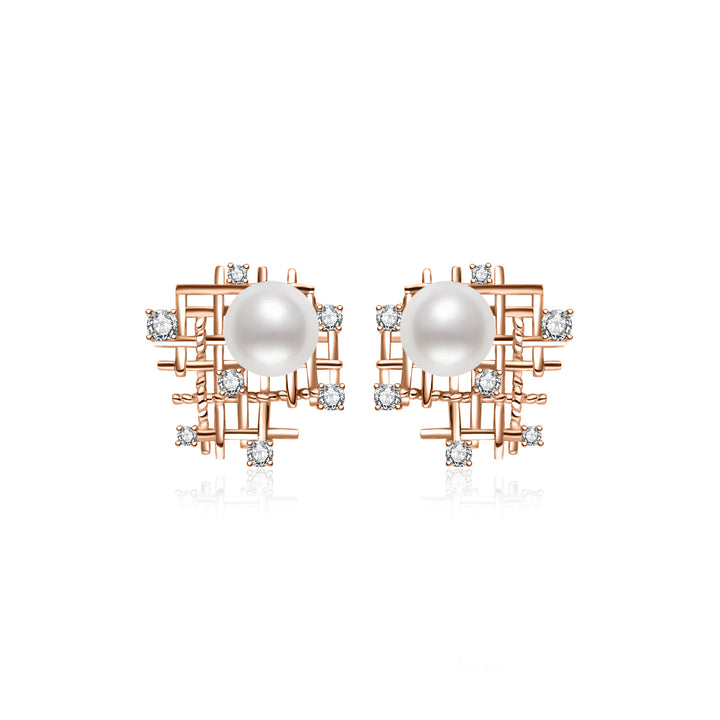 Anting Mutiara Air Tawar Gred Atas WE00970 | TWEED