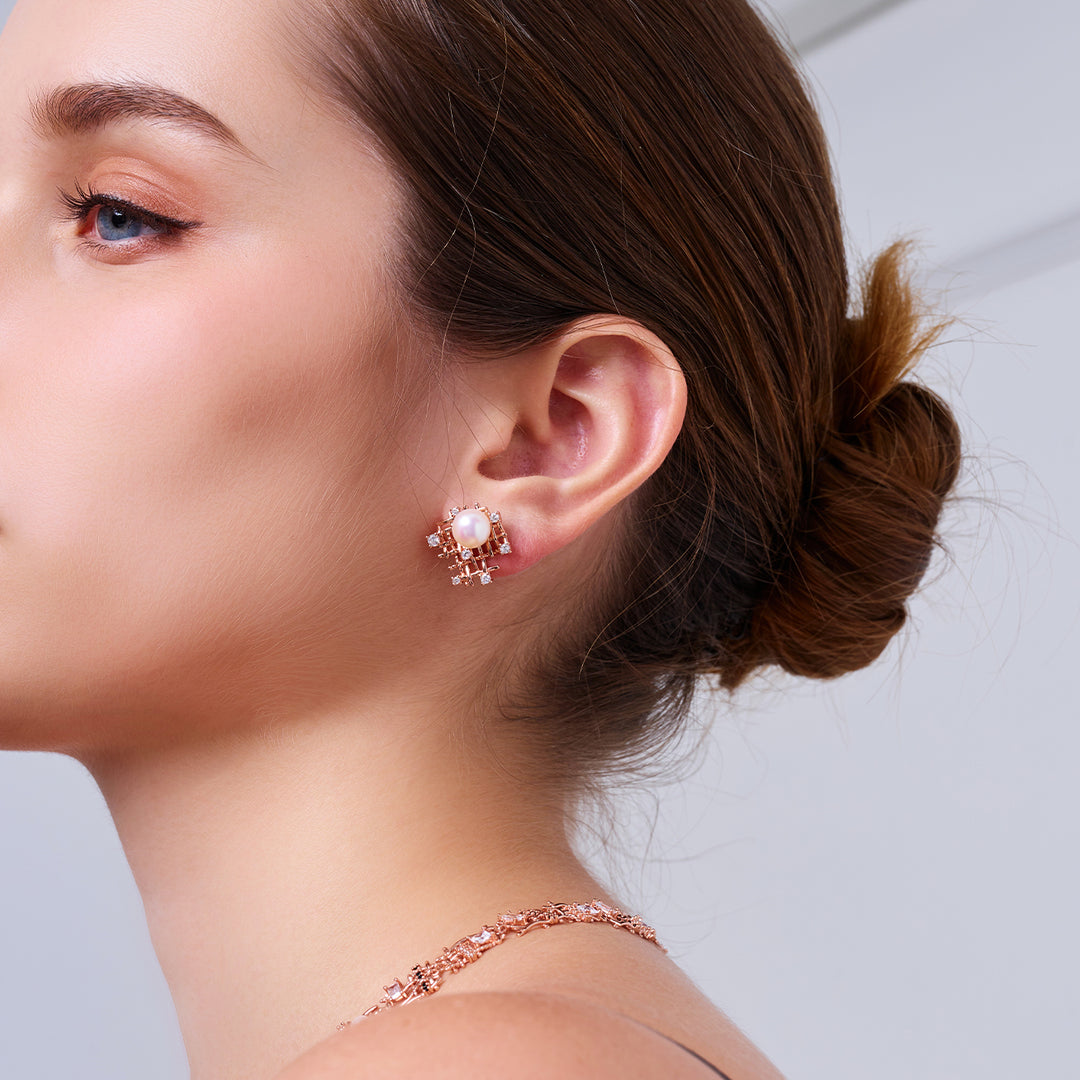 トップグレード淡水パールイヤリング WE00970 | TWEED