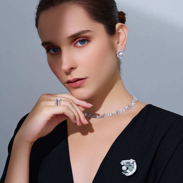 Top Grade Akoya Pearl Brooch WC00100| HORSE